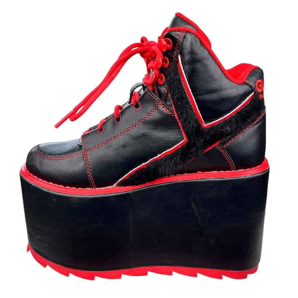 Gloomy Bear X YRU Women's Qozmo Black Platform Sneakers Size US 5